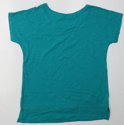 Womens UK Size M Encuentro Green Basic T-Shirt