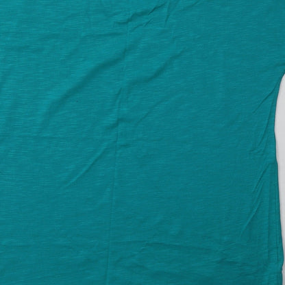 Womens UK Size M Encuentro Green Basic T-Shirt
