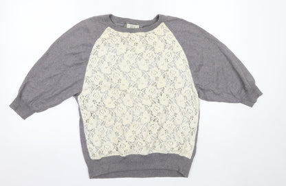 Womens UK Size 6 NEXT Grey Pullover Jumper