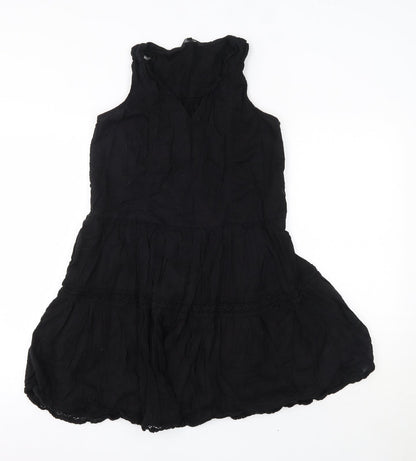 NEXT Womens Black  100% Cotton A-Line  Size 12  V-Neck