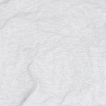 Brand and care label for George boys’ grey cotton basic casual, size 4-5, years round neck