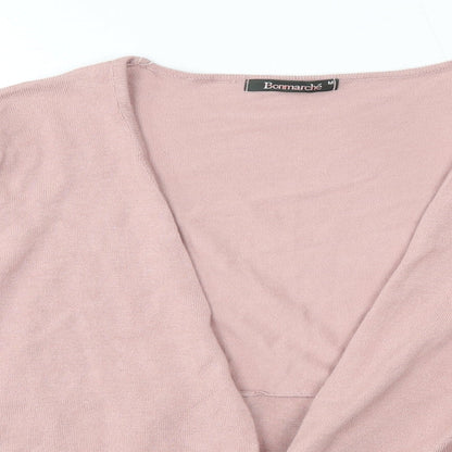 Womens UK Size M Bonmarché Pink Cardigan Jumper