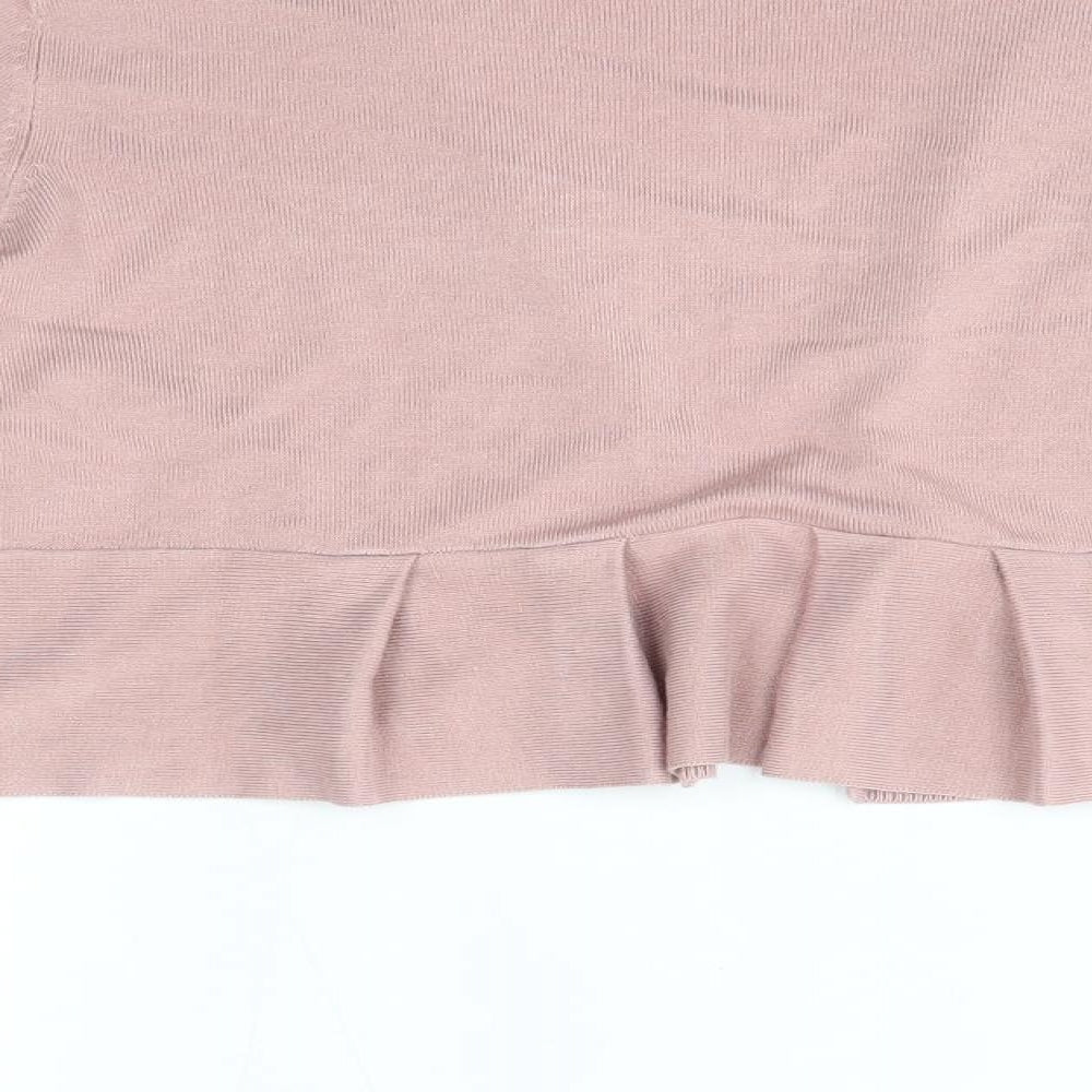Womens UK Size M Bonmarché Pink Cardigan Jumper
