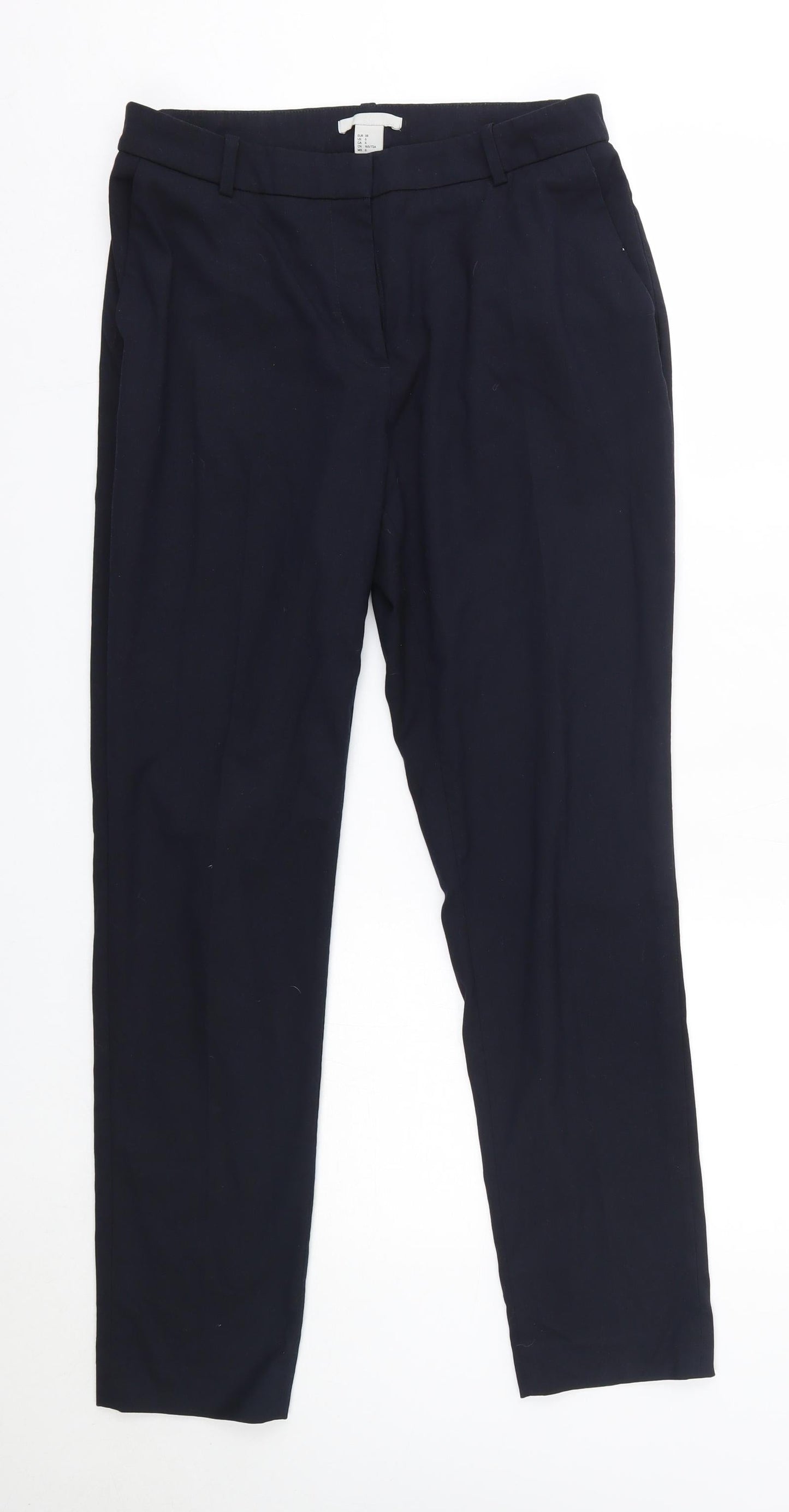 Womens UK Size 10 H&M Regular Fit Dress Pants Blue Trousers