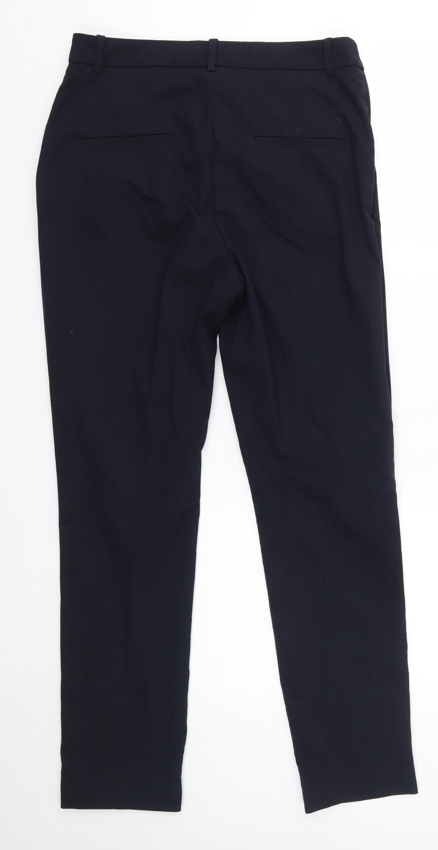 Womens UK Size 10 H&M Regular Fit Dress Pants Blue Trousers