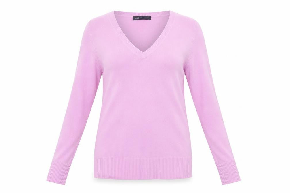 Womens UK Size 12 M&S Purple Pullover Jumper