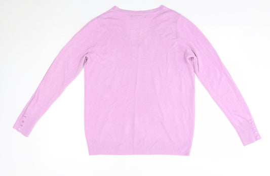 Womens UK Size 12 M&S Purple Pullover Jumper