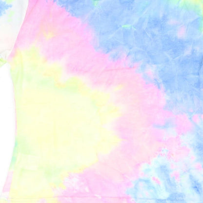 SheIn Womens Multicoloured  Polyester Basic T-Shirt Size S Round Neck