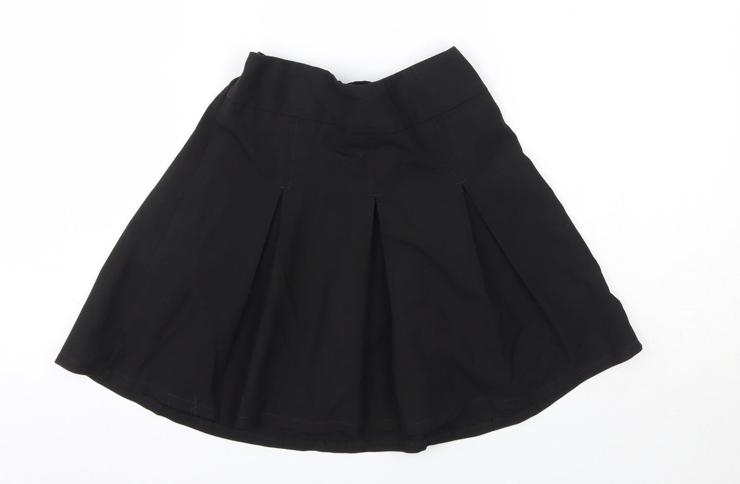 TU Girls Black  Polyester A-Line Skirt Size 7 Years  Regular  - School