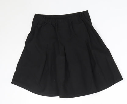 TU Girls Black  Polyester A-Line Skirt Size 7 Years  Regular  - School