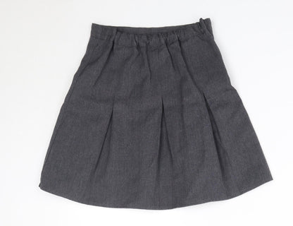 George Girls Grey  Polyester A-Line Skirt Size 6-7 Years  Regular  - School