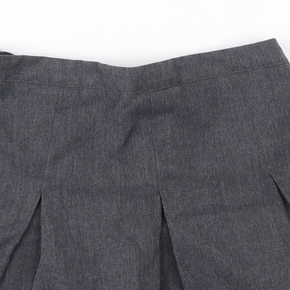George Girls Grey  Polyester A-Line Skirt Size 6-7 Years  Regular  - School