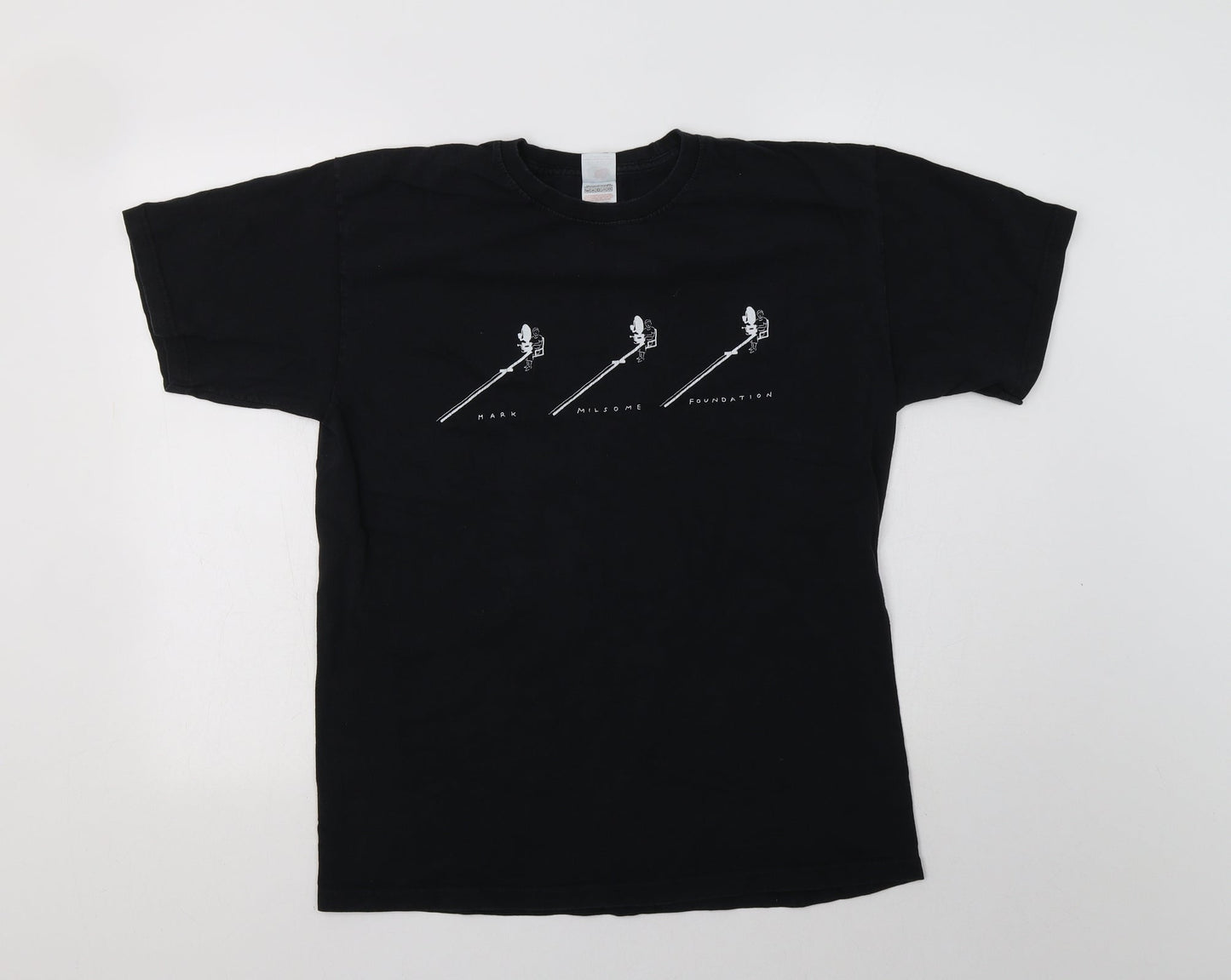 Mens UK Size L Fruit of the Loom Black  T-Shirt
