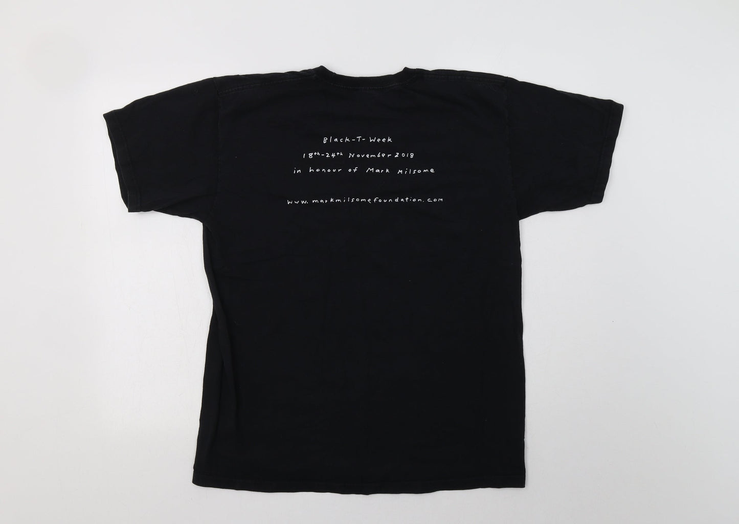 Mens UK Size L Fruit of the Loom Black  T-Shirt