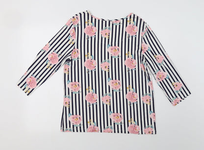 Womens UK Size 12 Classic White Basic Blouse