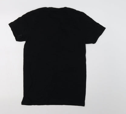 Womens UK Size S Gildan Black Basic T-Shirt