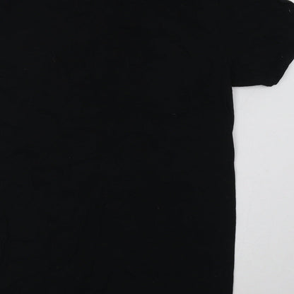 Womens UK Size S Gildan Black Basic T-Shirt