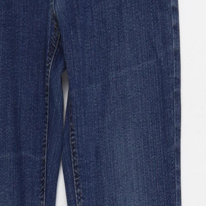 Debenhams Womens Blue  Cotton Jegging Jeans Size 8 L30 in Regular Button
