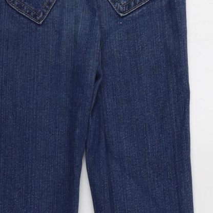 Debenhams Womens Blue  Cotton Jegging Jeans Size 8 L30 in Regular Button