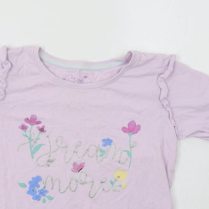 Matalan Girls Purple  Cotton Top Pyjama Top Size 13 Years