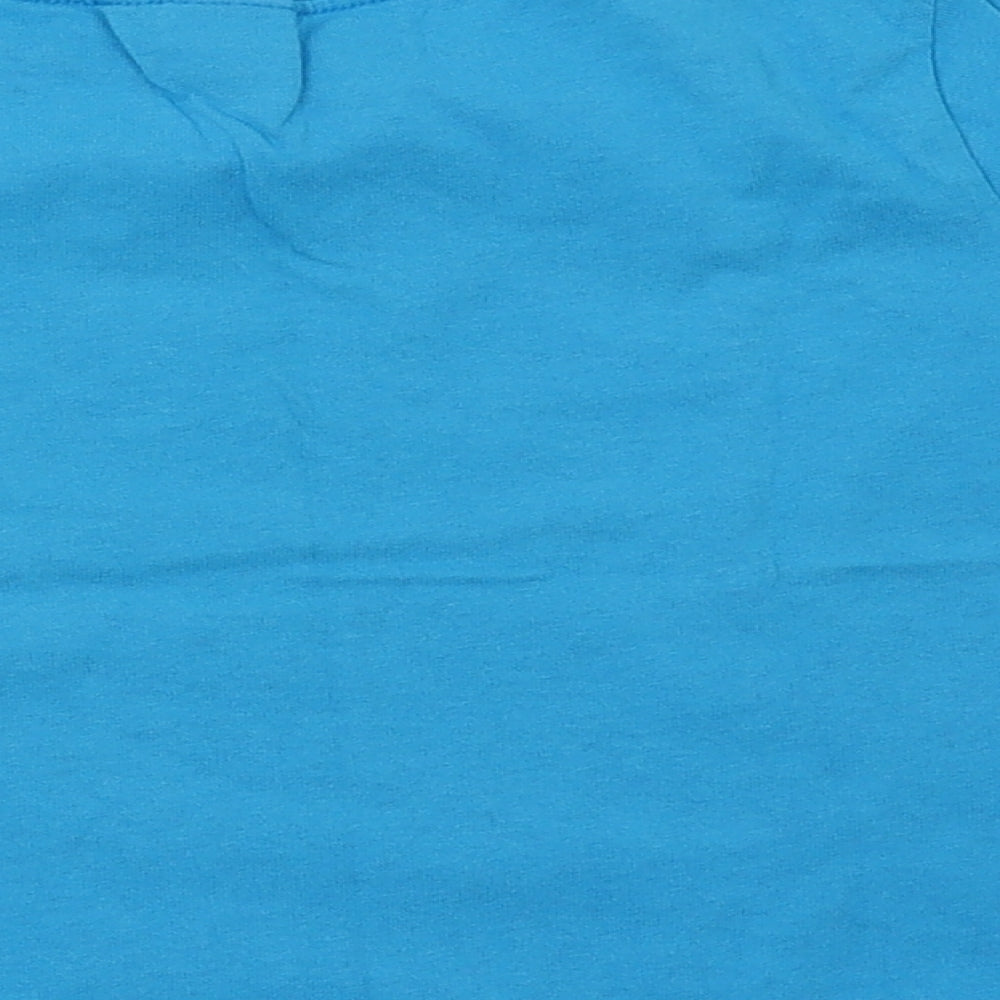 Rabbit Skins Girls Blue  Cotton Basic T-Shirt Size 4 Years Crew Neck  - San Francisco