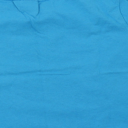 Rabbit Skins Girls Blue  Cotton Basic T-Shirt Size 4 Years Crew Neck  - San Francisco