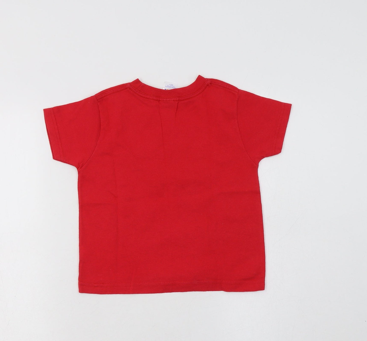 Rabbit Skins Girls Red  Cotton Basic T-Shirt Size 4 Years Crew Neck  - San Francisco
