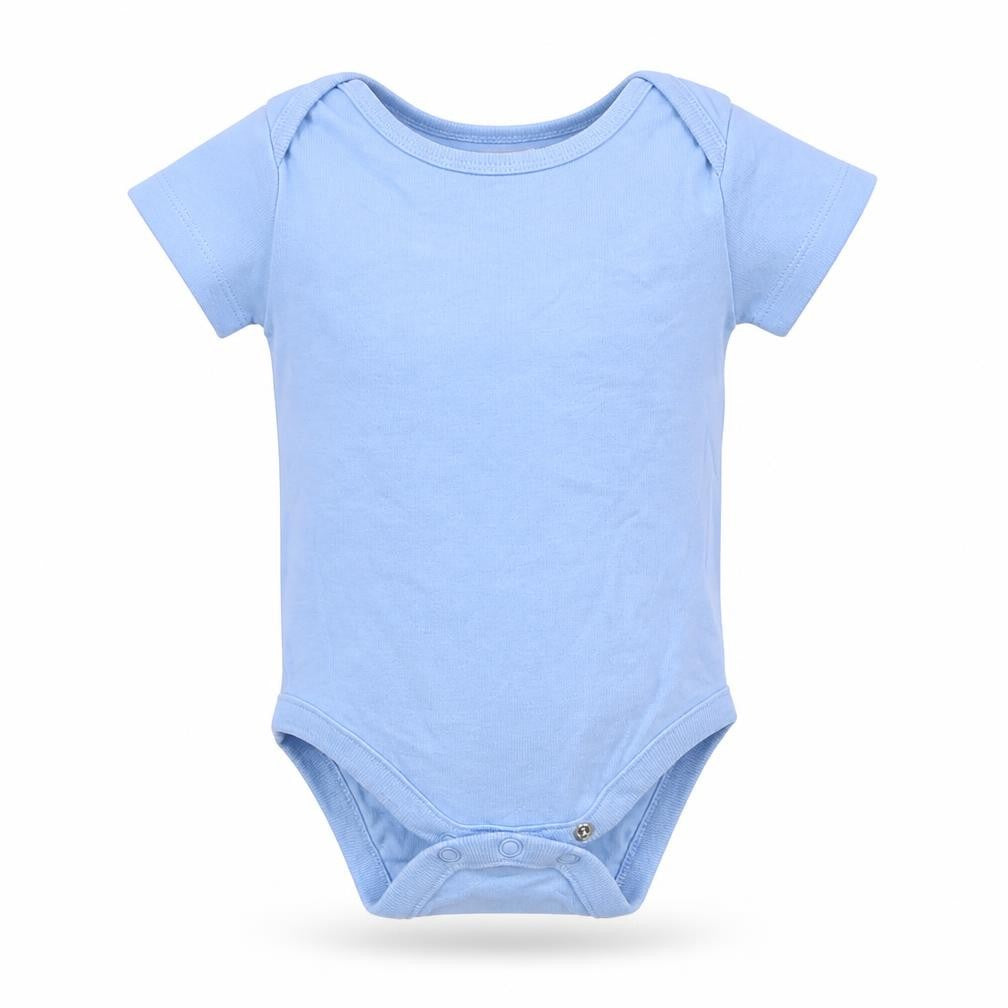 Front view of Next boys’ blue cotton leotard one-piece, size 3-6, months