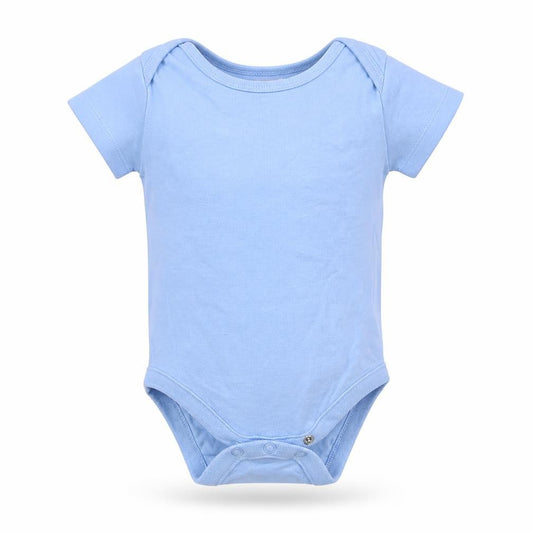 Front view of Next boys’ blue cotton leotard one-piece, size 3-6, months