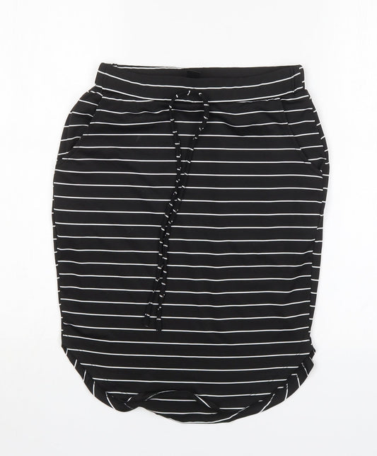 Shein  Womens Multicoloured Striped Polyester Straight & Pencil Skirt Size S