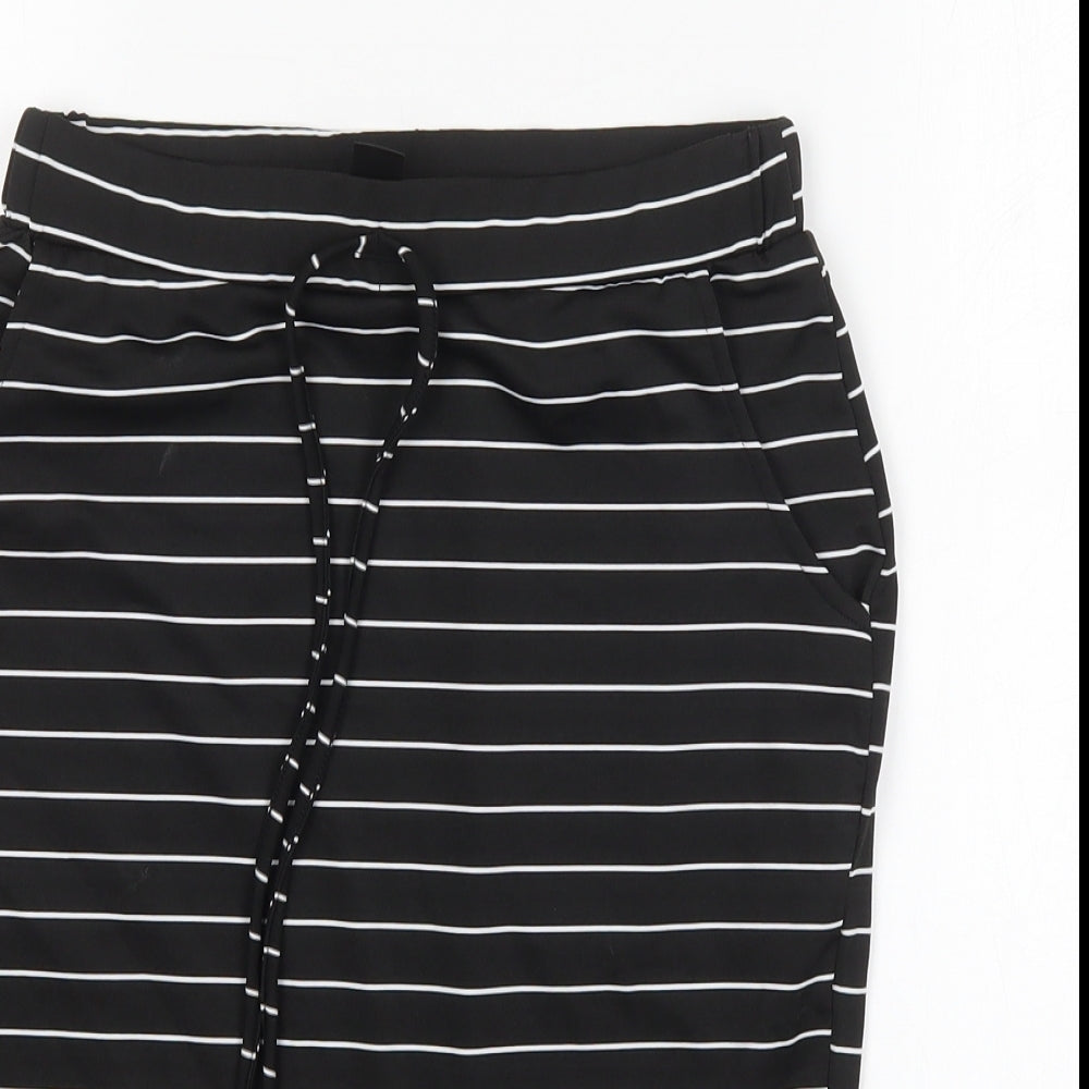 Shein  Womens Multicoloured Striped Polyester Straight & Pencil Skirt Size S