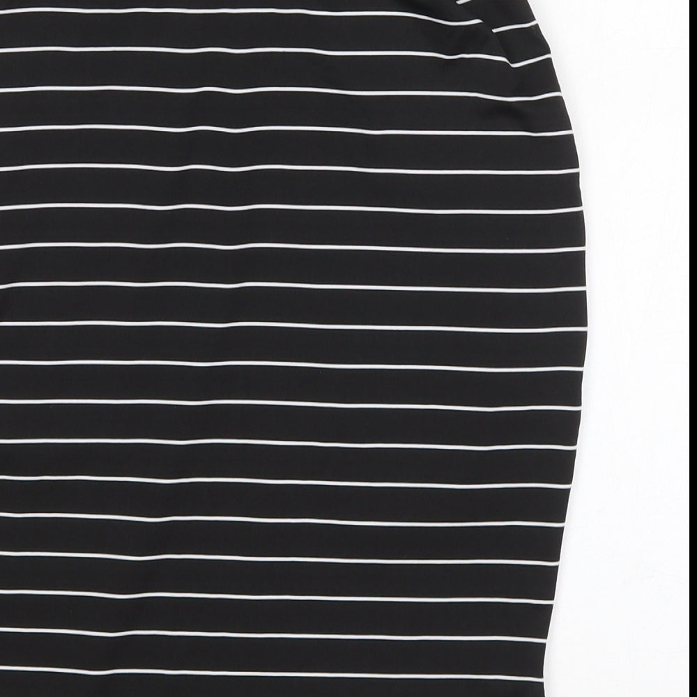 Shein  Womens Multicoloured Striped Polyester Straight & Pencil Skirt Size S