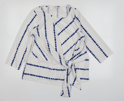 George Womens Multicoloured Round Neck Polka Dot Polyester Pullover Jumper Size 12