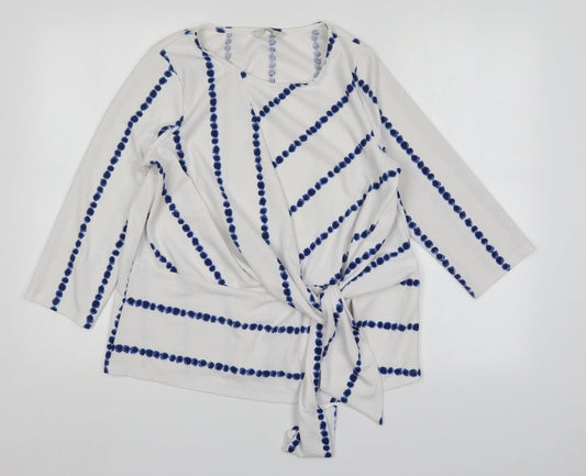 George Womens Multicoloured Round Neck Polka Dot Polyester Pullover Jumper Size 12