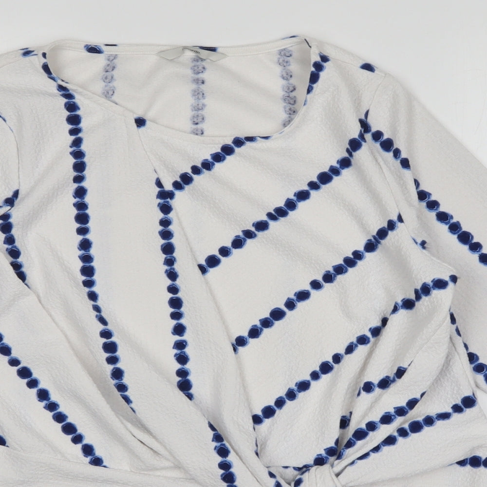 George Womens Multicoloured Round Neck Polka Dot Polyester Pullover Jumper Size 12