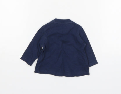 F&F Boys Blue  Cotton Basic T-Shirt Size Newborn Round Neck