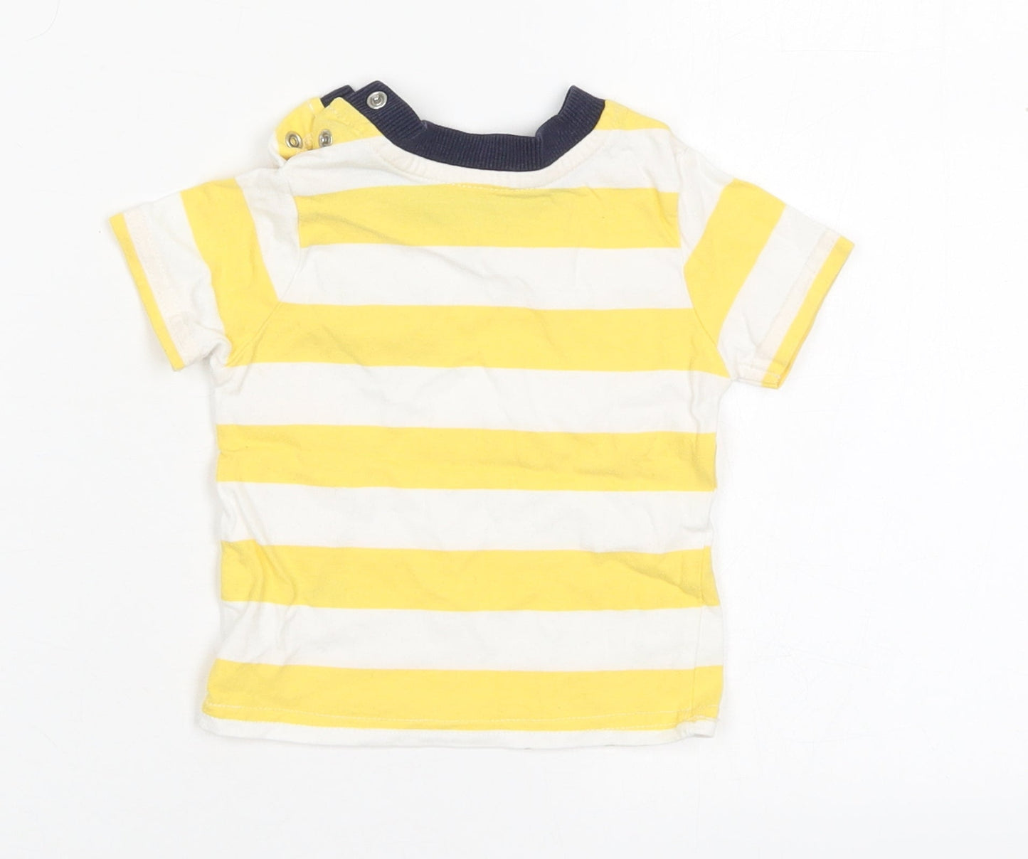 George Boys Multicoloured Striped Cotton Basic T-Shirt Size 3-6 Months Round Neck