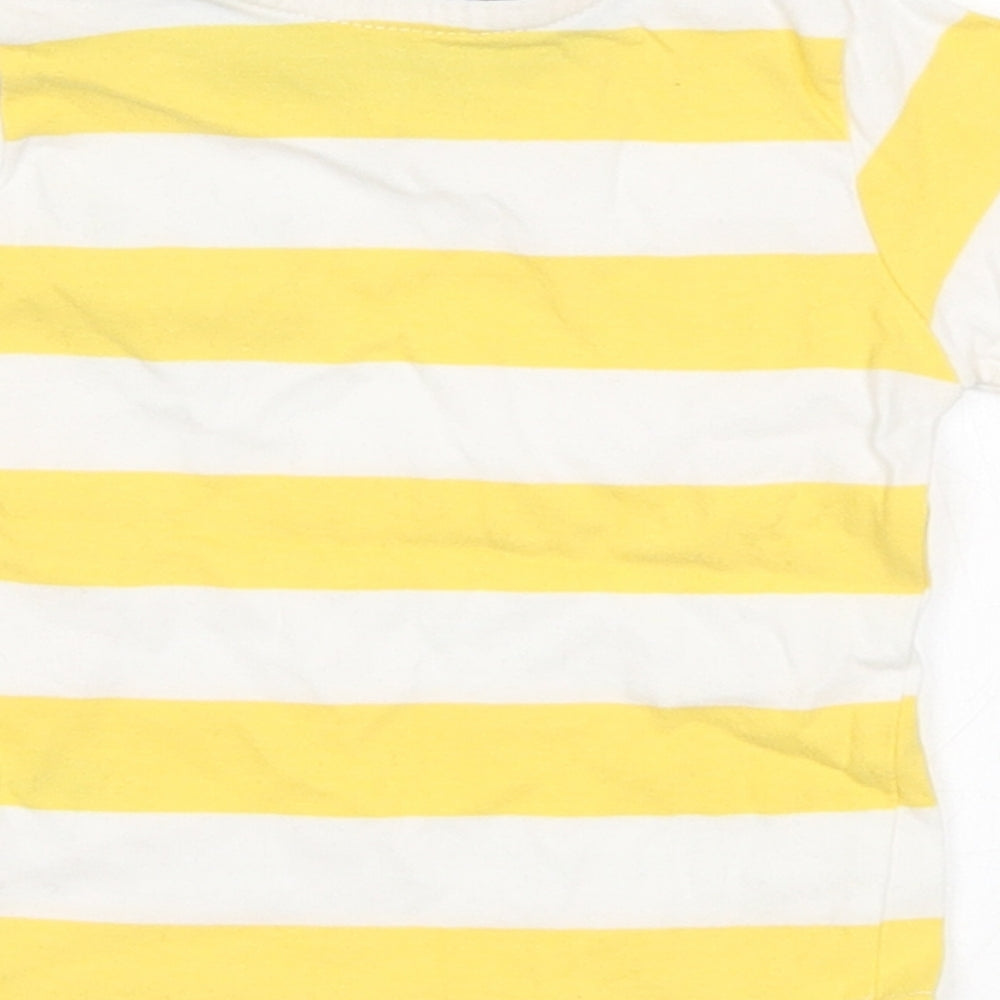 George Boys Multicoloured Striped Cotton Basic T-Shirt Size 3-6 Months Round Neck