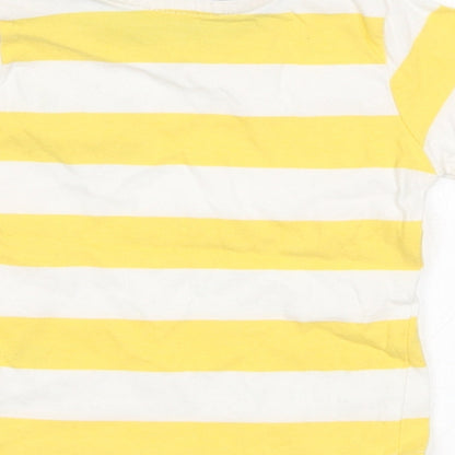 George Boys Multicoloured Striped Cotton Basic T-Shirt Size 3-6 Months Round Neck