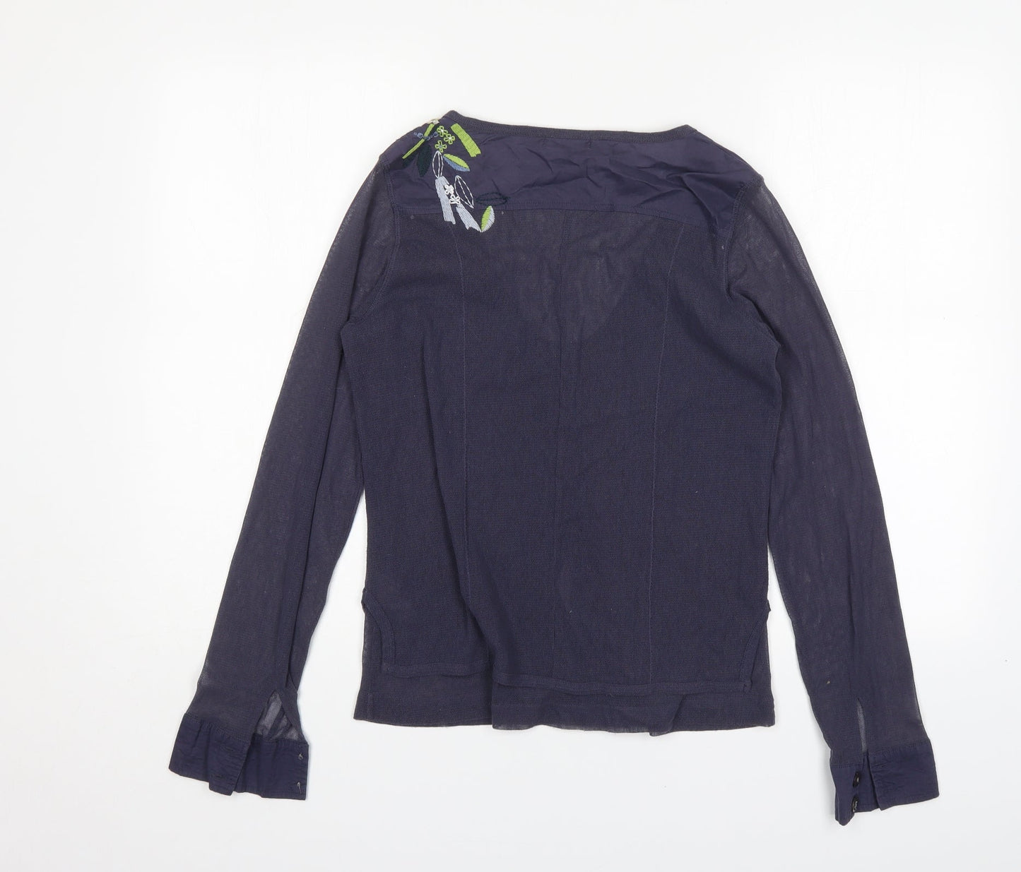 Womens UK Size L Sandwich Blue Cardigan Jumper