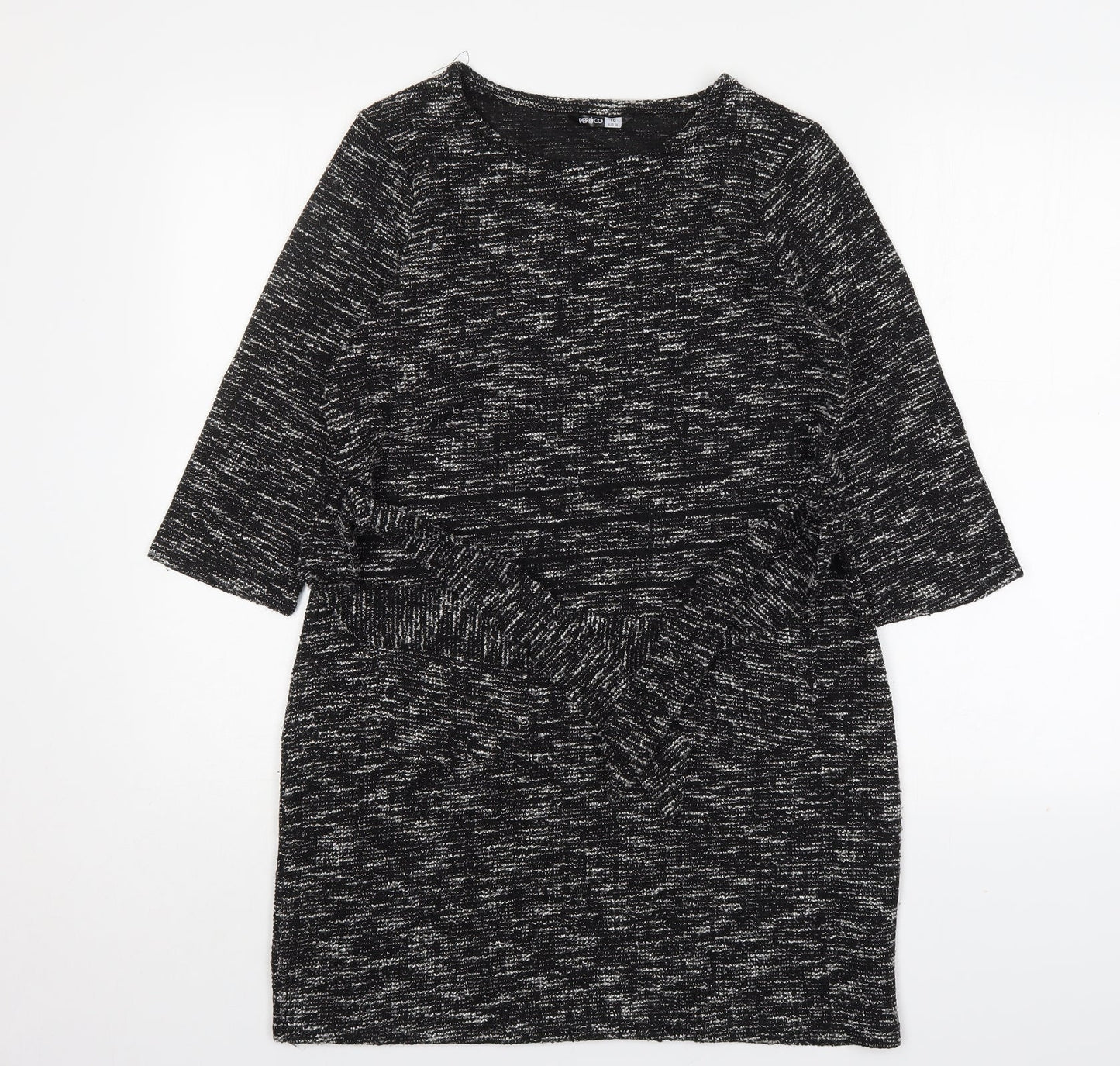 PEP&CO Womens Grey  Polyester Jumper Dress  Size 10  Round Neck