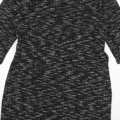 PEP&CO Womens Grey  Polyester Jumper Dress  Size 10  Round Neck