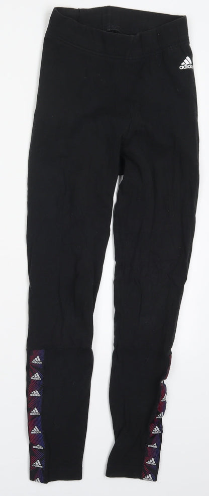 Womens UK Size XS adidas  Carrot Black Leggings