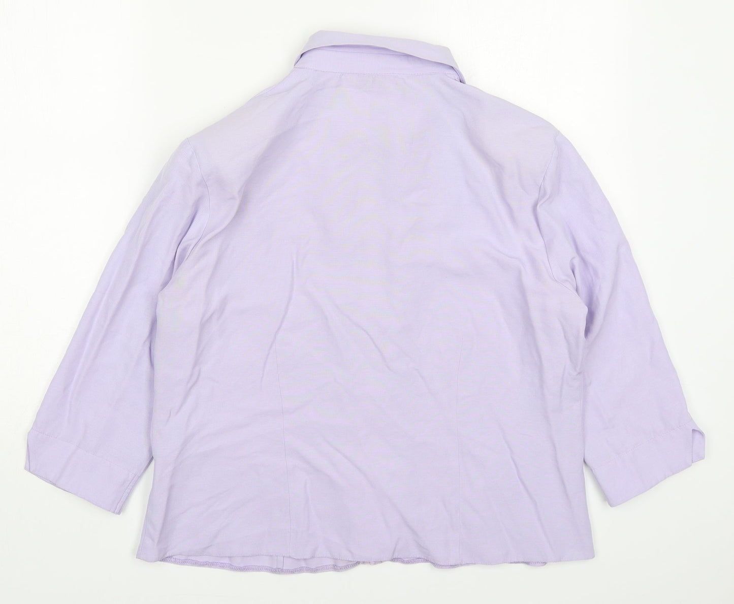 Bonmarché Womens Purple  Viscose Basic Blouse Size 18 Collared