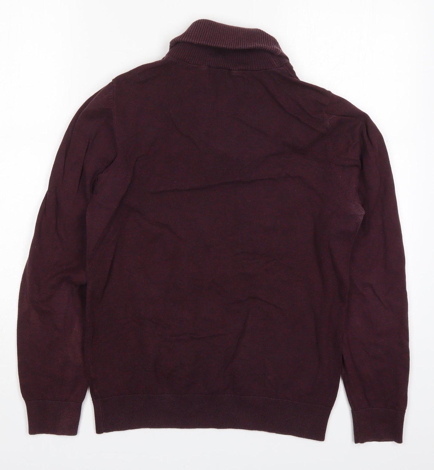 NEXT Mens Purple Collared  Cotton Pullover Jumper Size S