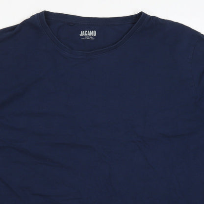 Jacamo Mens Blue  Cotton  Polo Size 3XL Round Neck Pullover