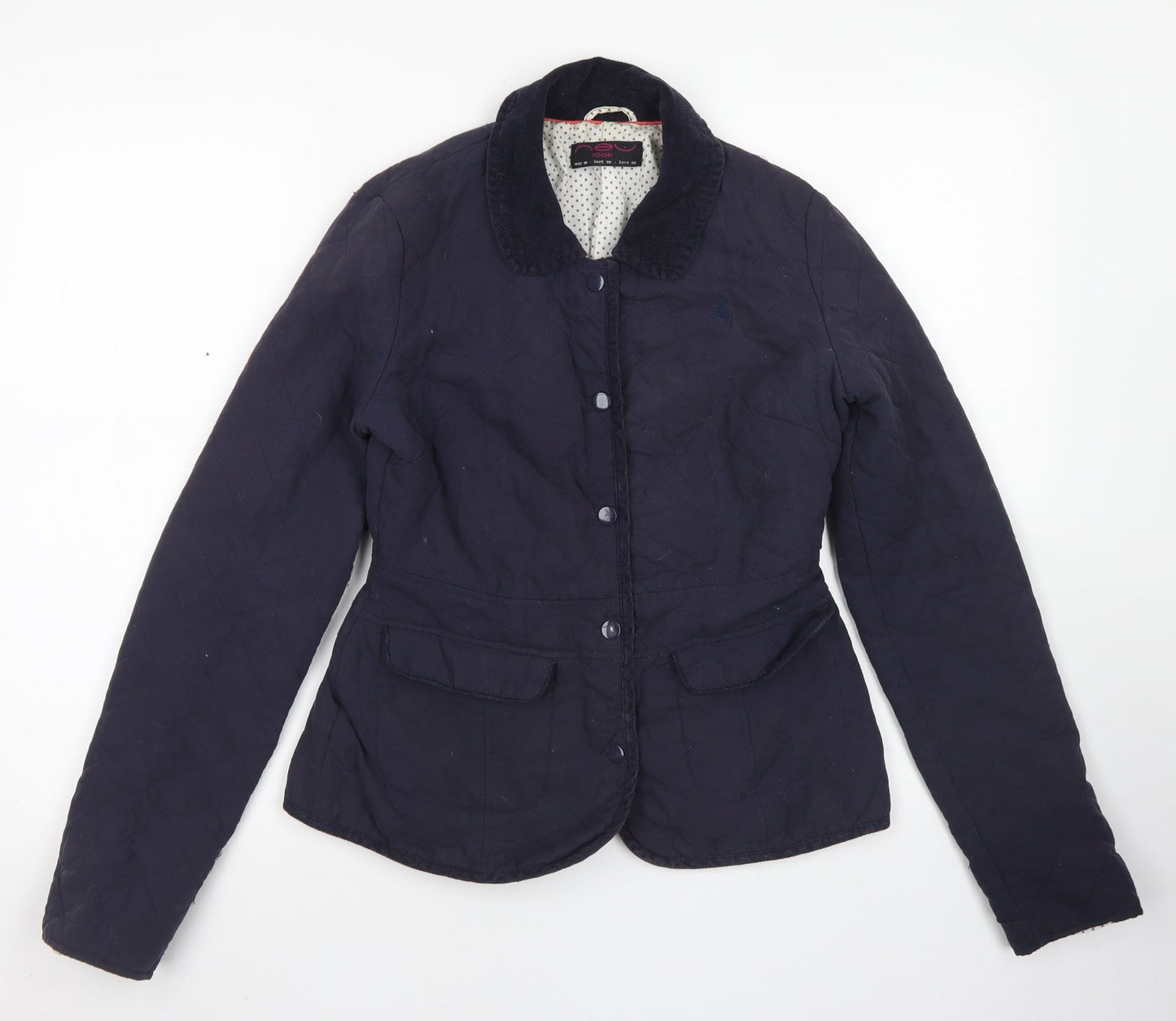 Womens UK Size 6 New Look Blue Pea Coat