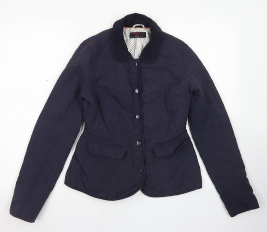 Womens UK Size 6 New Look Blue Pea Coat