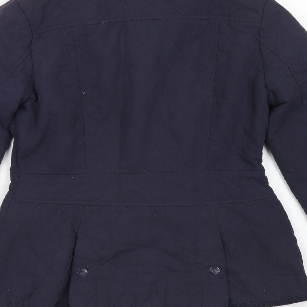 Womens UK Size 6 New Look Blue Pea Coat