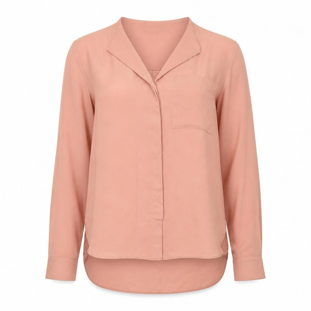 Womens UK Size S Mango Pink Basic Blouse